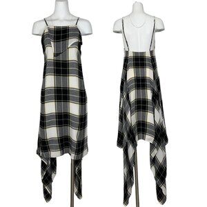 Public School Lilu Draped Plaid Dress 2 Asymmetrical